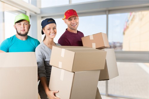 Wrapped household furniture prepared for safe transport in Brookgreen