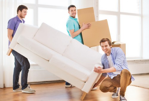 Packed moving boxes ready for house removals in Brookgreen