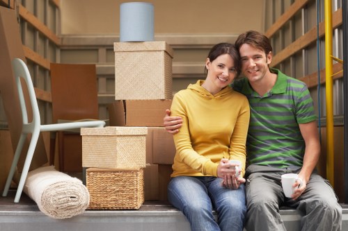 Brookgreen moving van transporting boxes and furniture