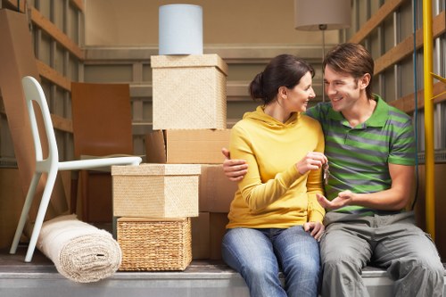 Brookgreen moving team handling furniture and packed boxes carefully
